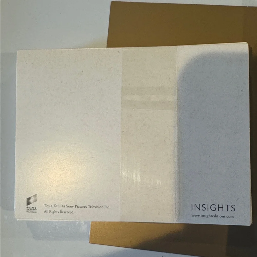 Insights Outlander Deluxe Note Cards Cream and Gold Stationery Set